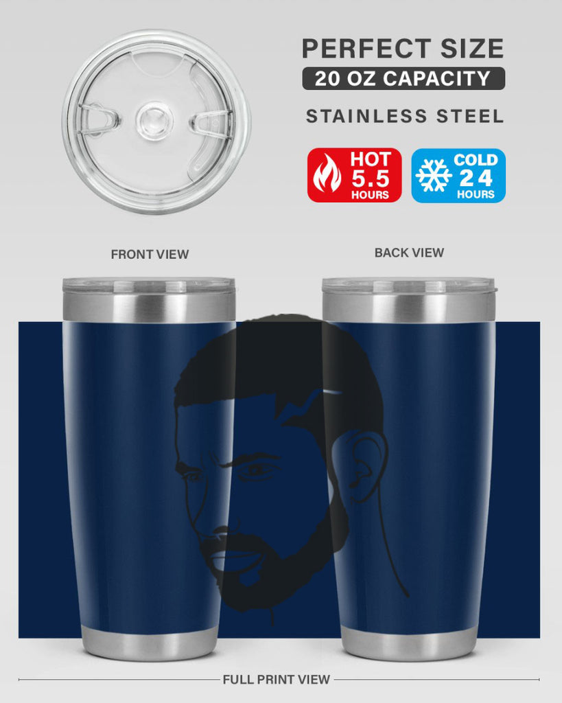 beardman 56#- black men - boys- tumbler