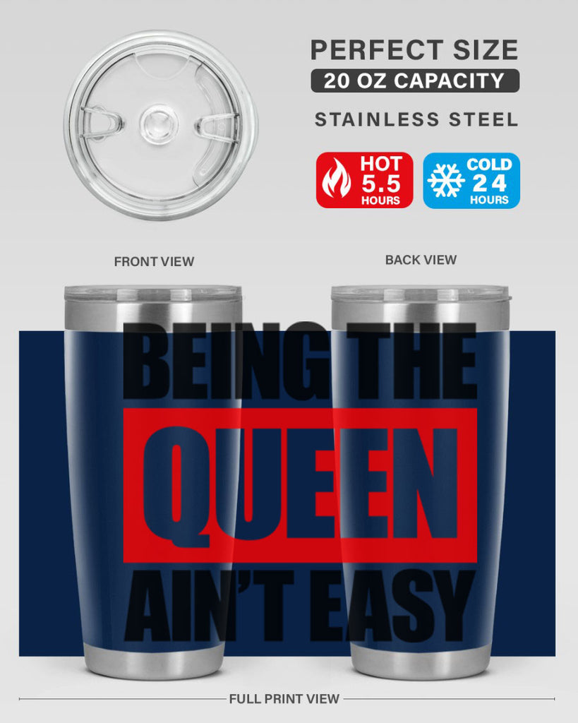 being the queen aint easy 255#- black words phrases- Cotton Tank