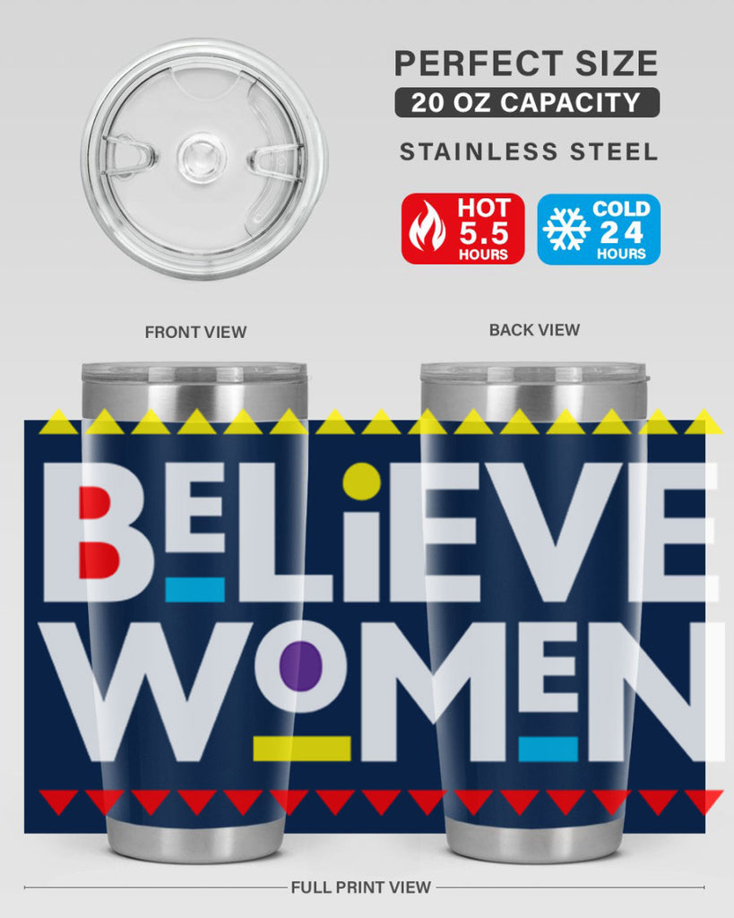 believewomen 254#- black words phrases- Cotton Tank