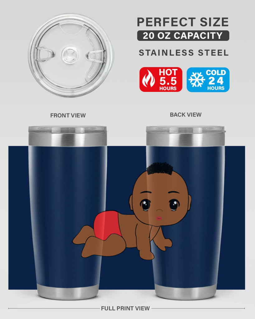 black baby boy 5#- black men - boys- tumbler
