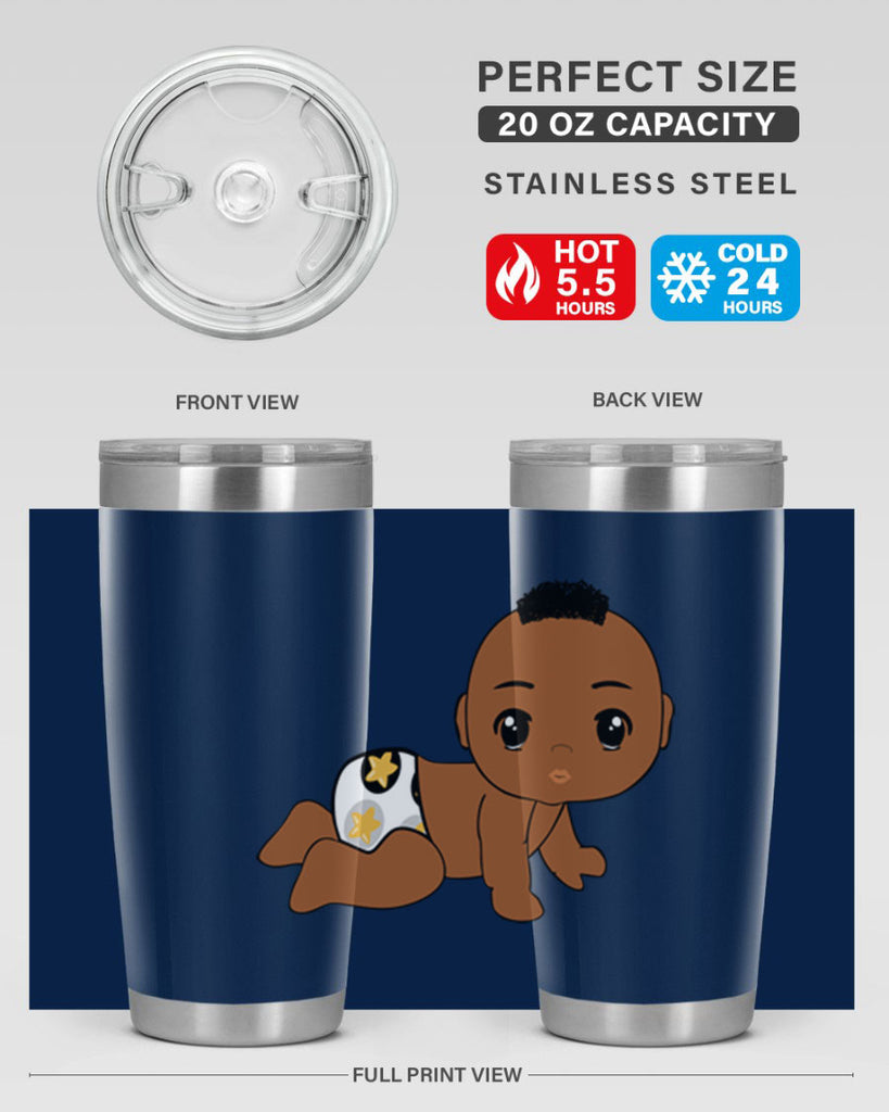black baby boy 6#- black men - boys- tumbler