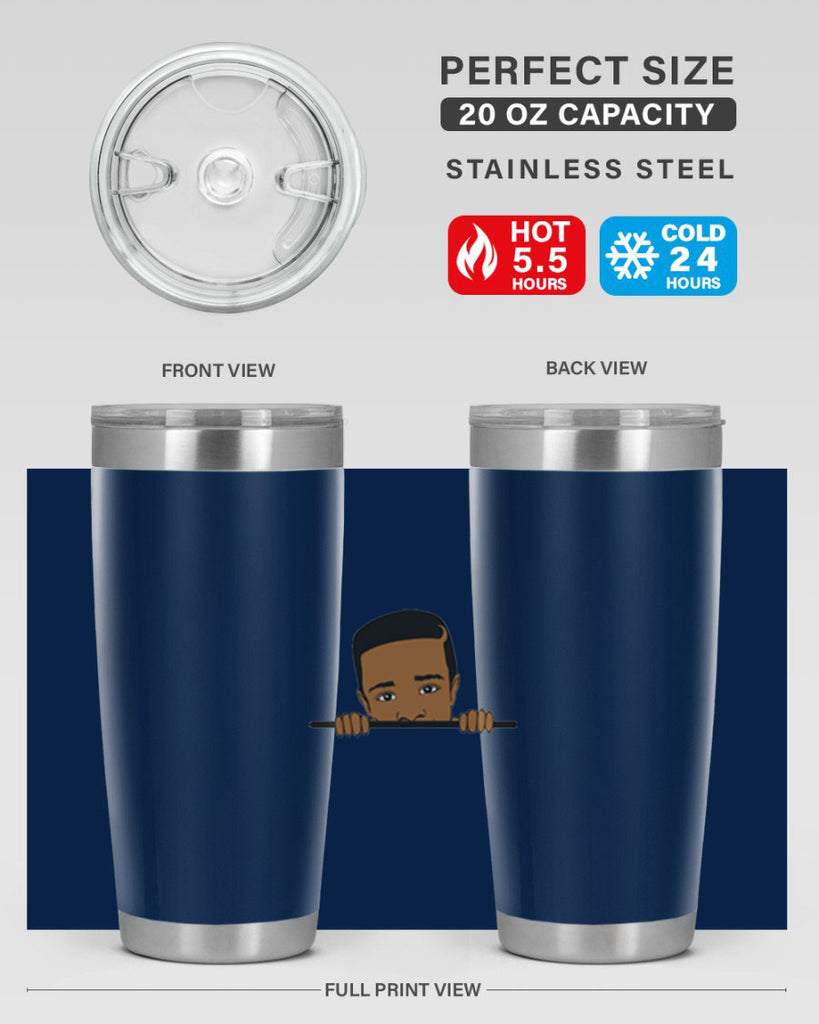 black boy 5#- black men - boys- tumbler