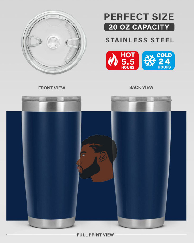 black man 40#- black men - boys- tumbler