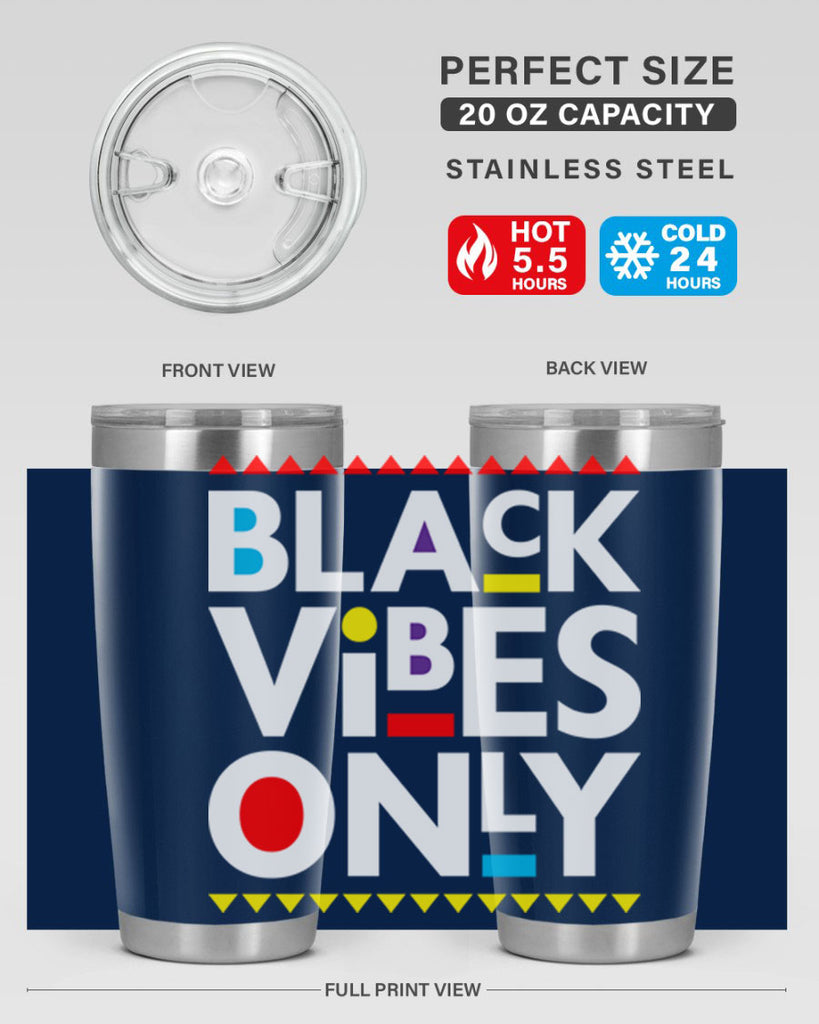 black vibes only 217#- black words phrases- Cotton Tank