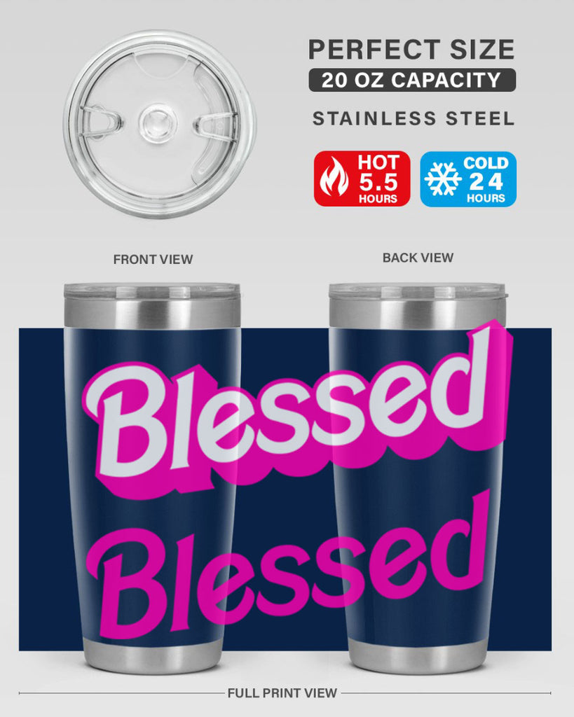 blessed barbie 193#- black words phrases- Cotton Tank