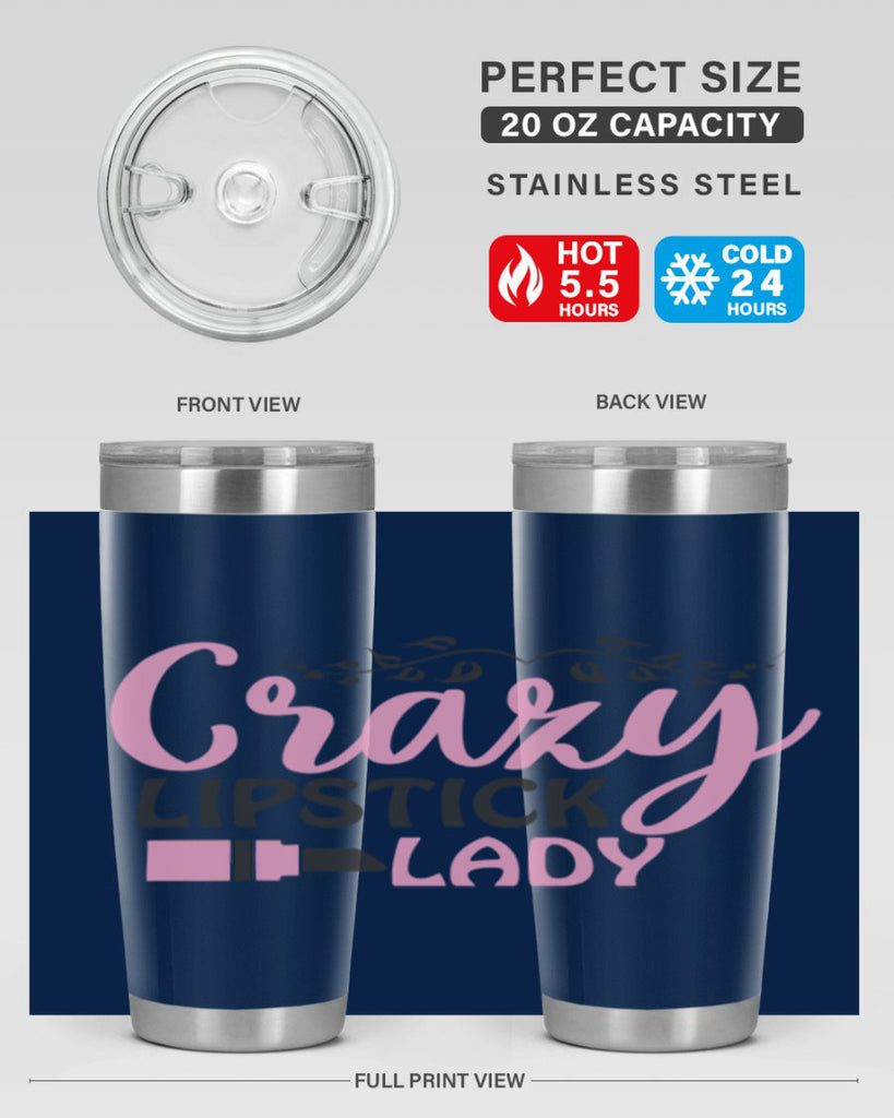 crazy lipstick lady Style 159#- make up- Tumbler