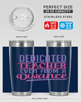 dedicated teacher even from a distance Style 53#- corona virus- Tumbler