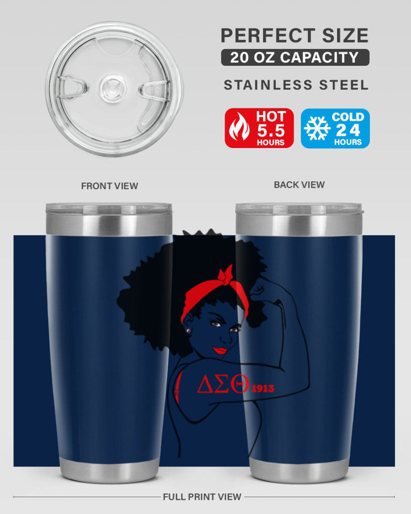 delta sigma theta 6#- black words phrases- Cotton Tank