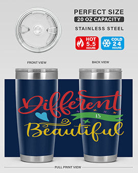 different is beautiful Style 11#- autism- Tumbler