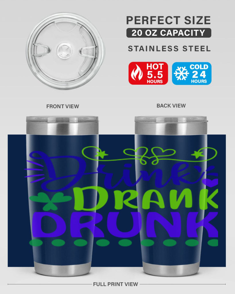 drink drank drunk 22#- mardi gras- Tumbler