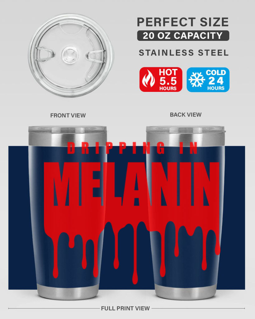 dripping in melanin 161#- black words phrases- Cotton Tank