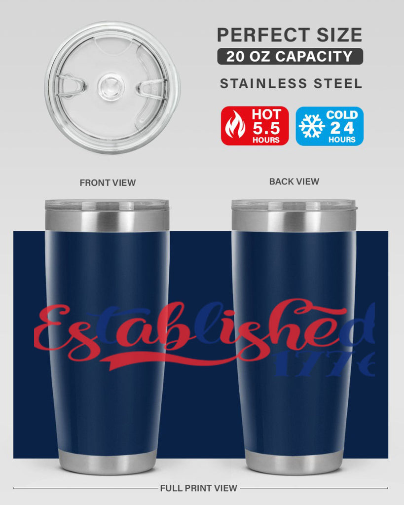 established Style 46#- Fourt Of July- Tumbler