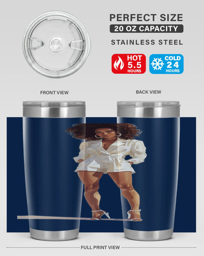 fashion girl in white 74#- fashion- Cotton Tank