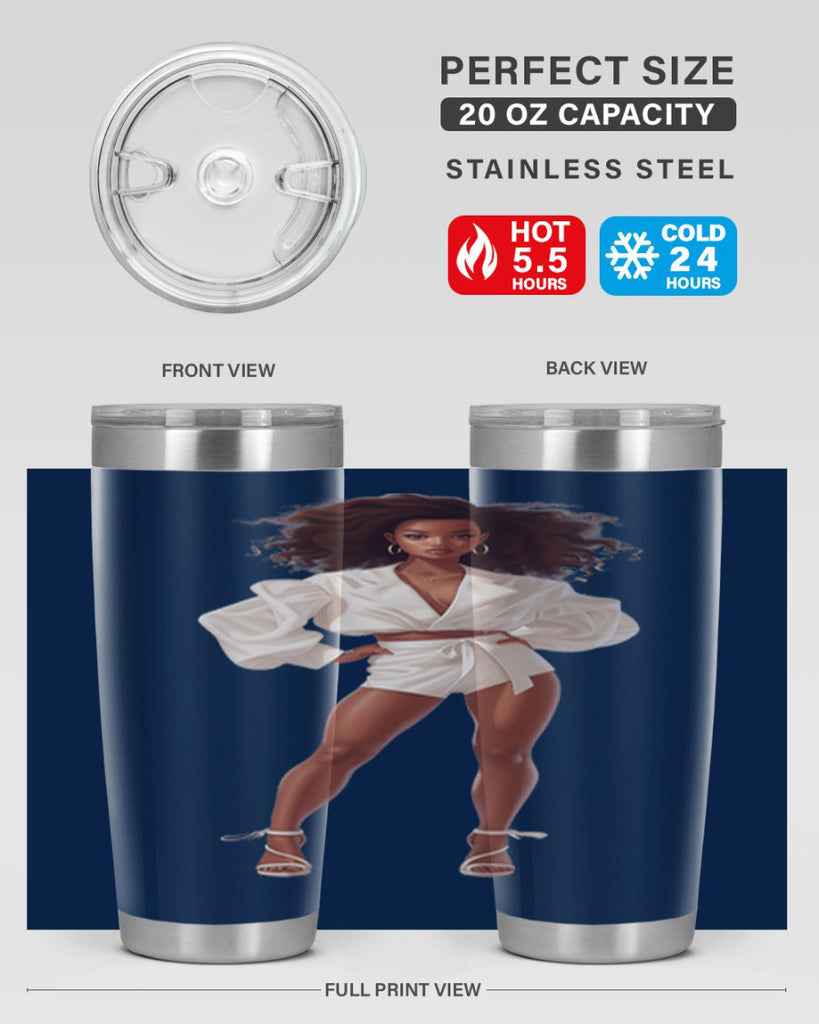 fashion girl in white 82#- fashion- Cotton Tank