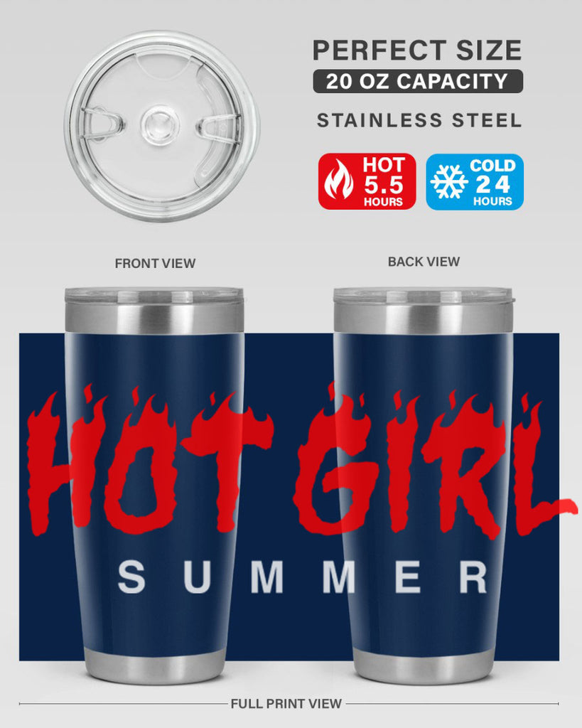 hot girl  summer fire 124#- black words phrases- Cotton Tank