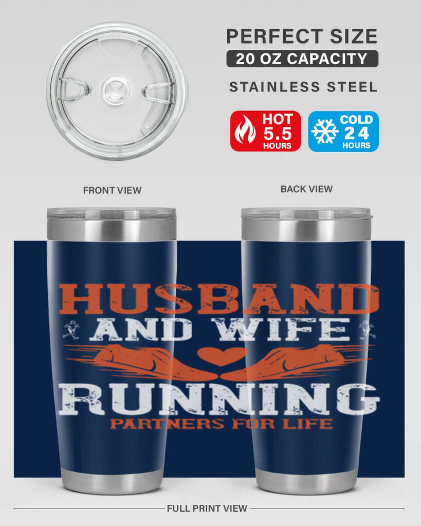 husband and wife running partners for life 41#- running- Tumbler