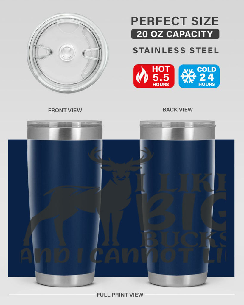 i like big bucks and i cannot lie 8#- hunting- Tumbler