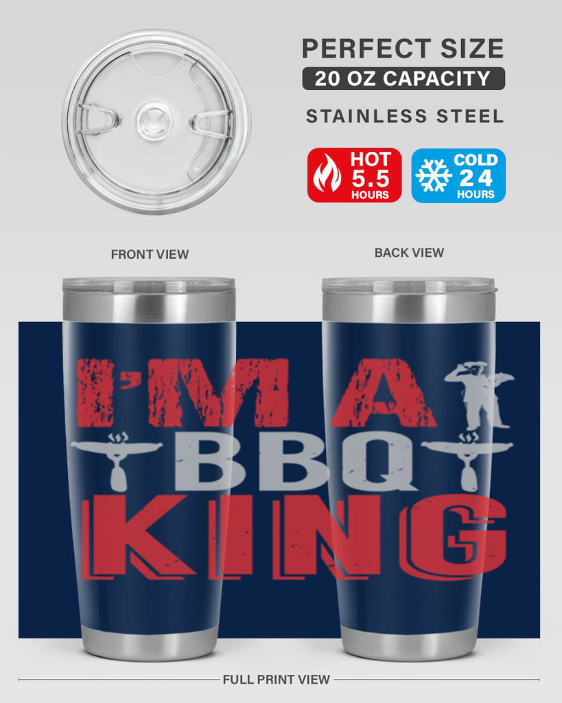 im a bbq king 34#- bbq- Tumbler