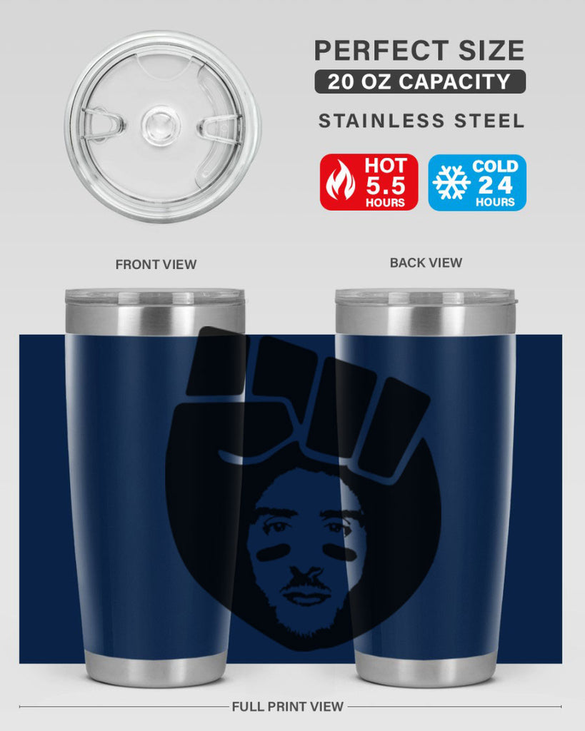 kaepernick fist hair 22#- black men - boys- tumbler