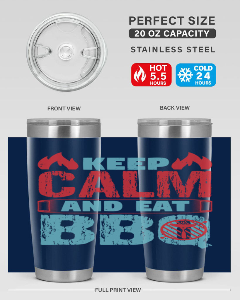 keep calm and eat bbq 30#- bbq- Tumbler