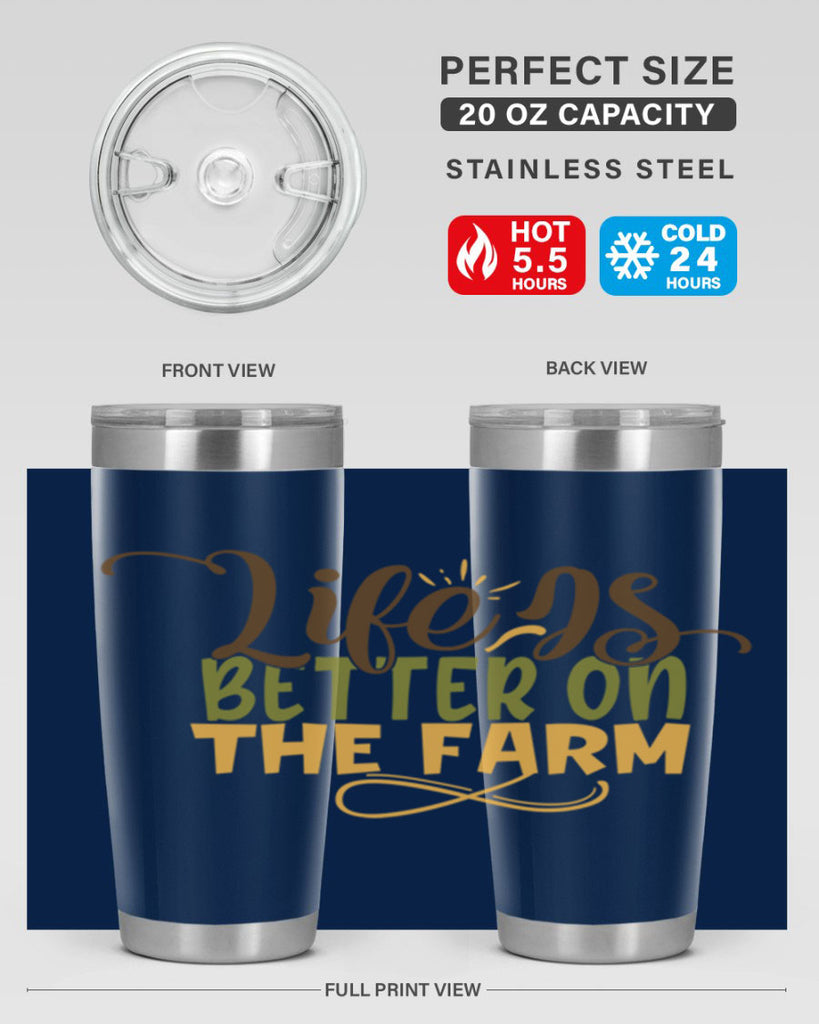 life is better on the farm 5#- farming and gardening- Tumbler