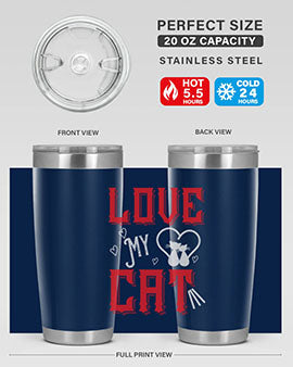 love my cat Style 67#- cat- Tumbler