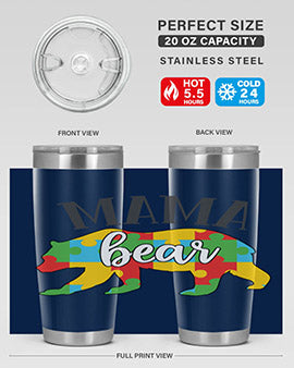 mama bear Style 32#- autism- Tumbler