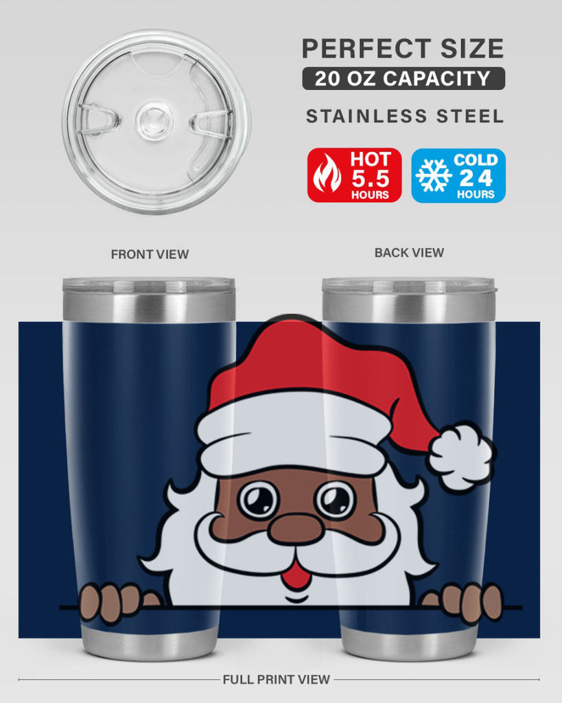 peekaboo black santa 19#- black men - boys- tumbler