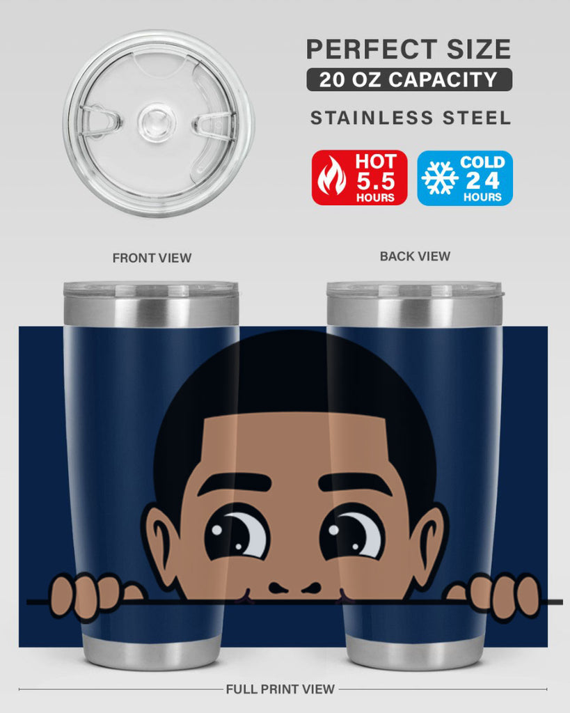 peekaboo boy 17#- black men - boys- tumbler