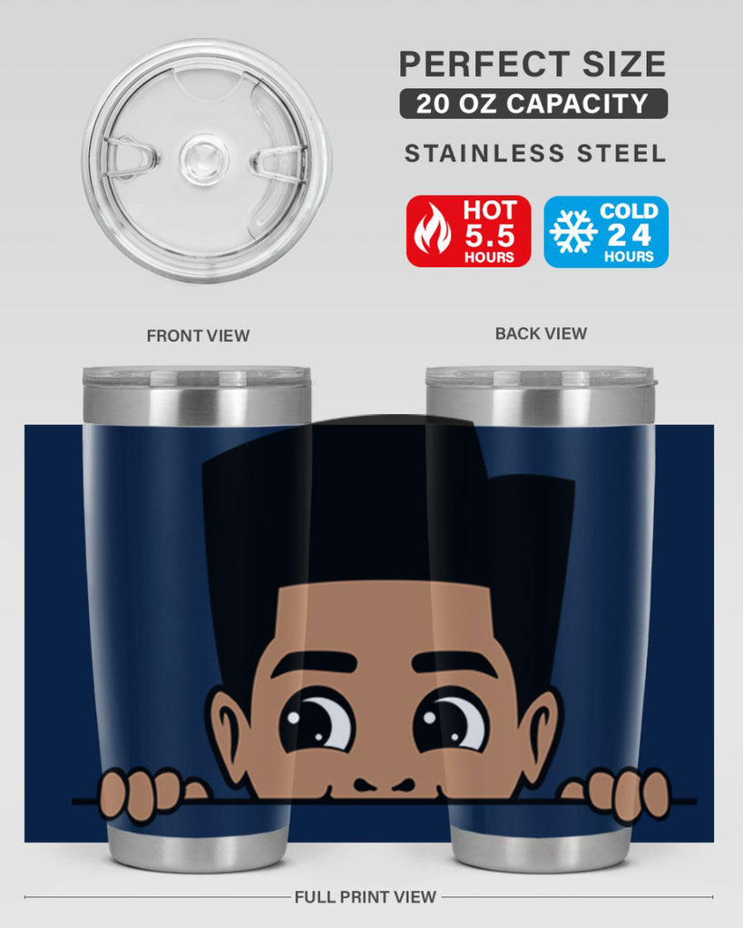peekaboo boy 18#- black men - boys- tumbler