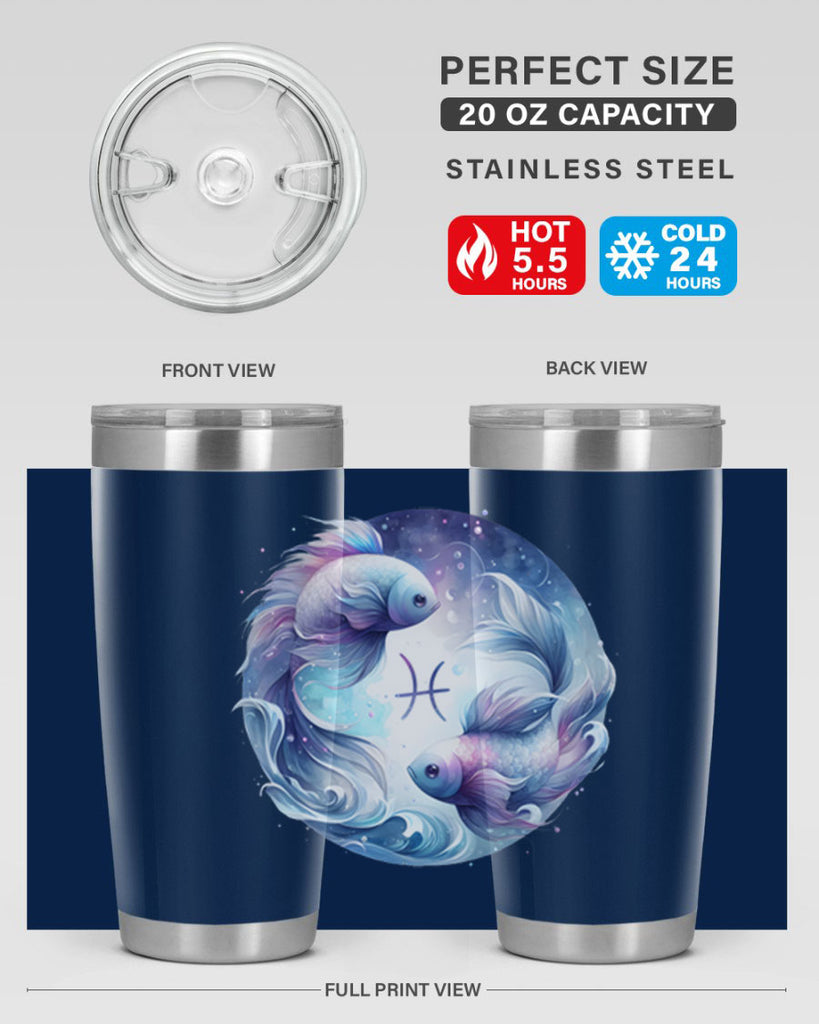 pisces 349#- zodiac- Tumbler
