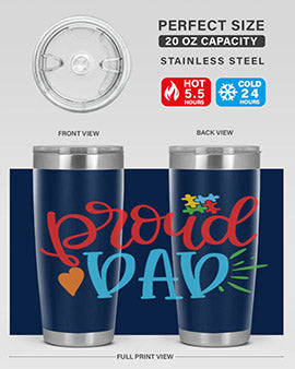 proud dad Style 36#- autism- Tumbler
