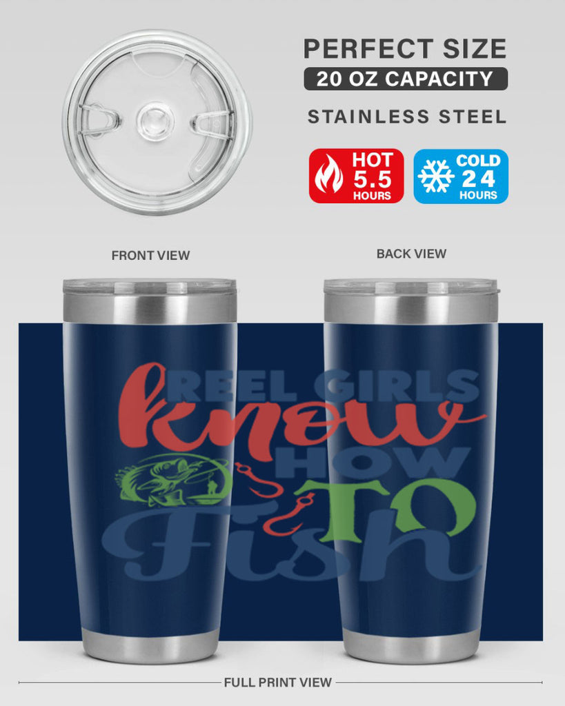 reel girls know how to fish 197#- fishing- Tumbler