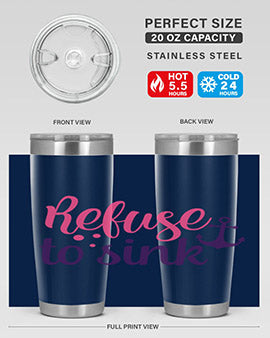 refuse to sink Style 4#- breast cancer- Tumbler