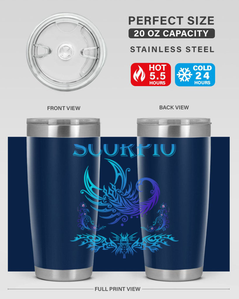 scorpio 449#- zodiac- Tumbler