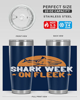 shark week on fleek Style 42#- shark  fish- Tumbler