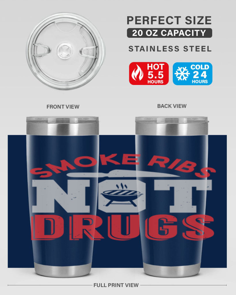 smok ribs not drugs 13#- bbq- Tumbler