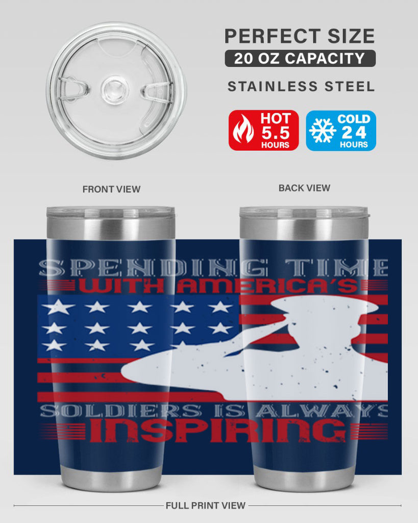 spending time with americas 90#- Veterns Day- Tumbler