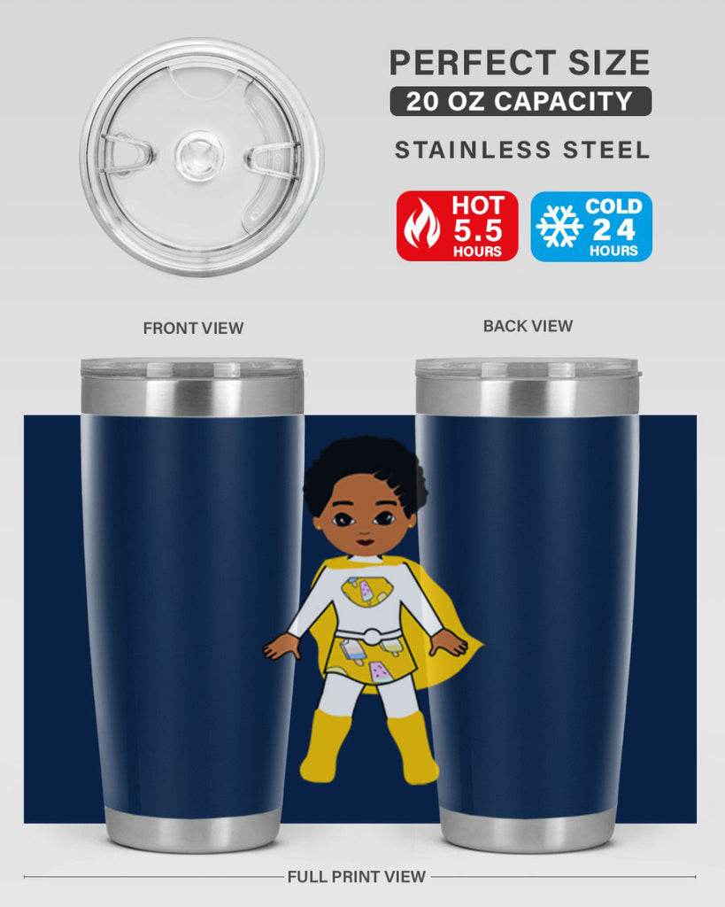super kid 10#- black men - boys- tumbler