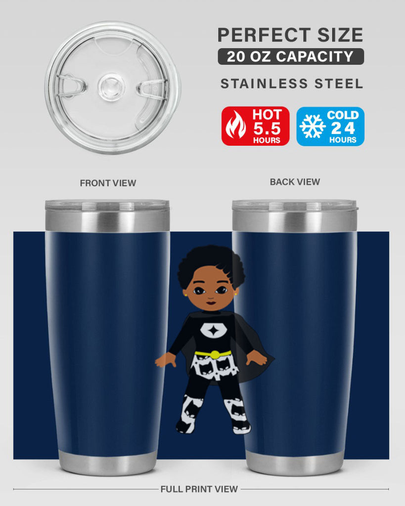 super kid 11#- black men - boys- tumbler