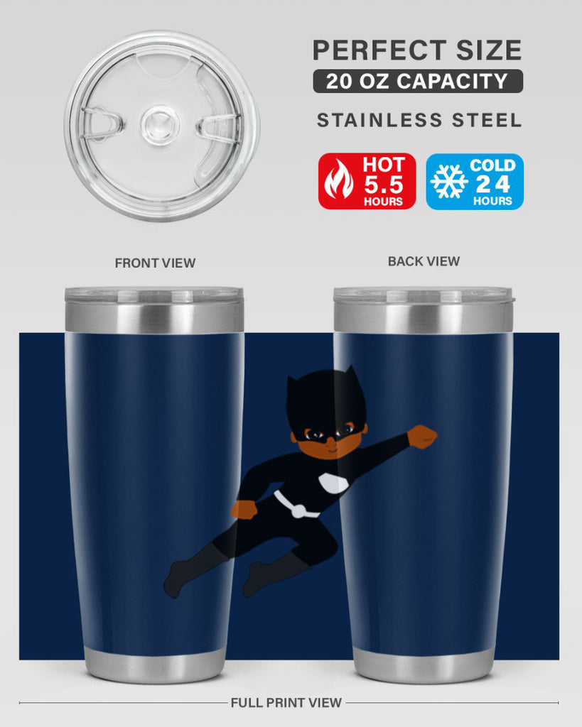 super kid 12#- black men - boys- tumbler