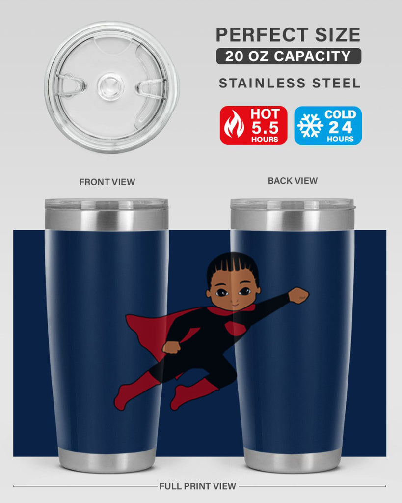 super kid 16#- black men - boys- tumbler