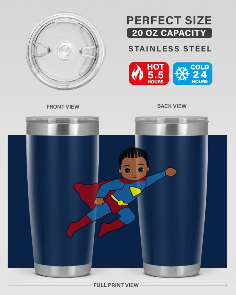 super kid 1#- black men - boys- tumbler