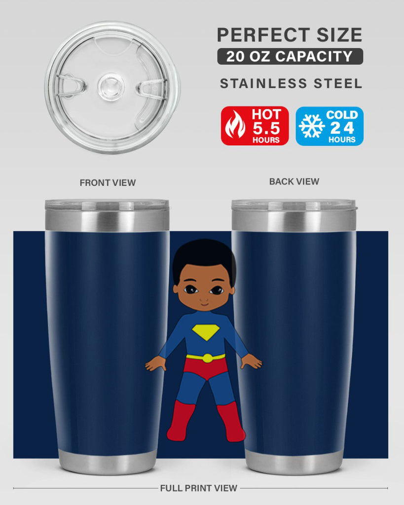 super kid 2#- black men - boys- tumbler