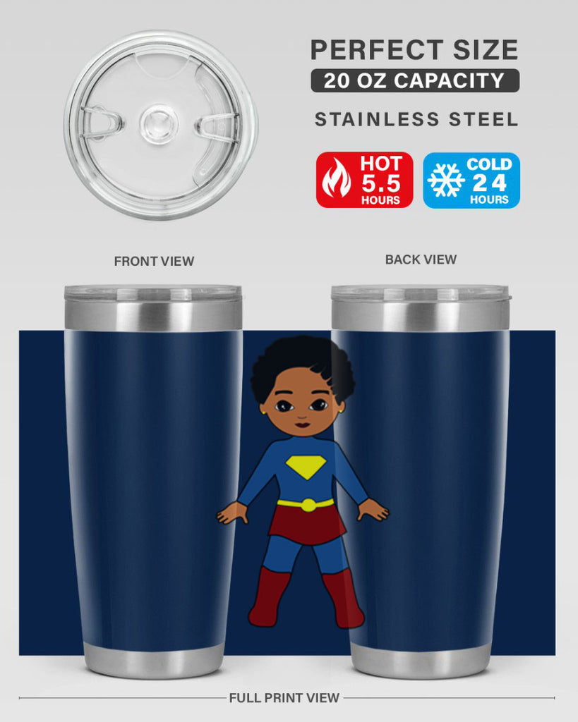 super kid 3#- black men - boys- tumbler