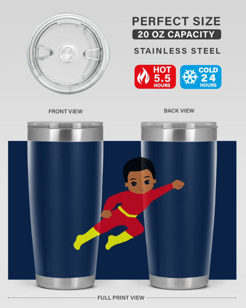 super kid 4#- black men - boys- tumbler