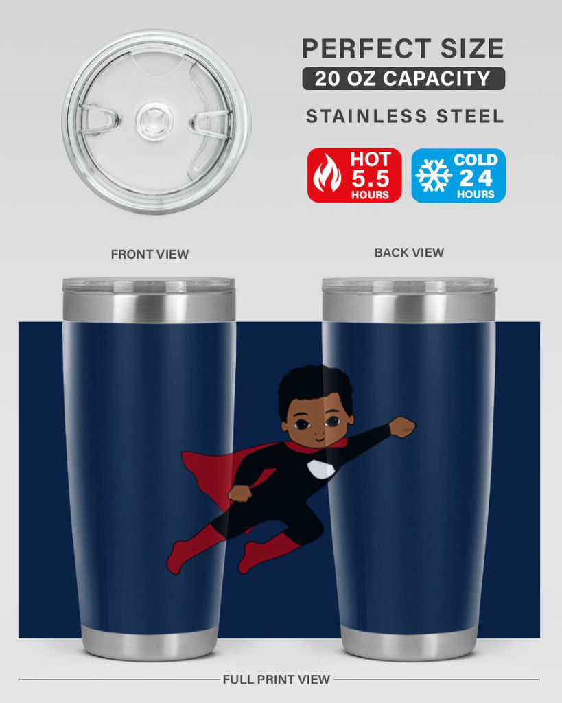 super kid 5#- black men - boys- tumbler