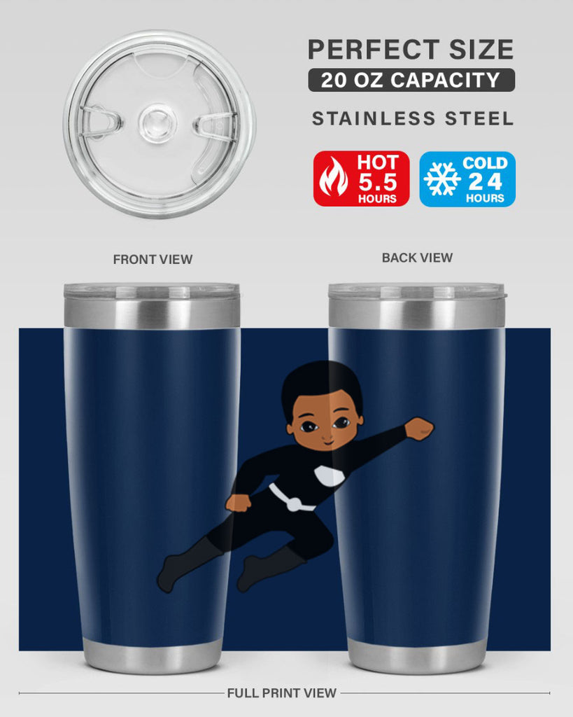 super kid 7#- black men - boys- tumbler