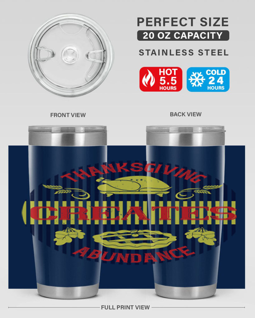 thanksgiving creates abundance 14#- thanksgiving- Tumbler