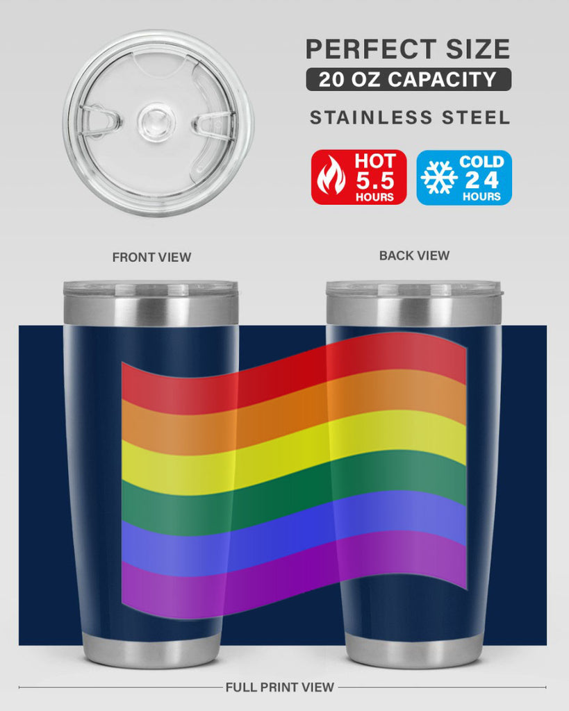 wavy rainbow flag 1#- lgbt- Tumbler